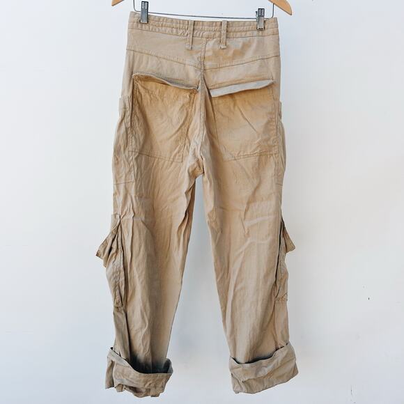Zara Multipocketed Cargo Khaki Pants - Picture 6 of 10